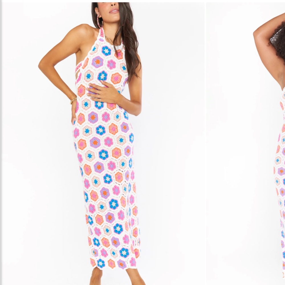 ISO happy halter midi dress